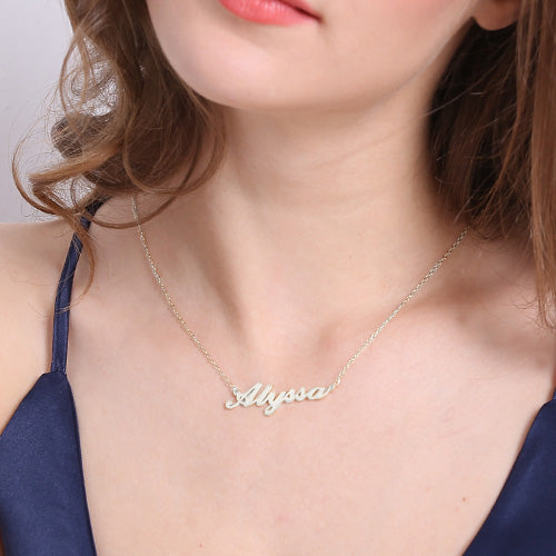 Carrie Name Necklace Personalized Sterling Silver