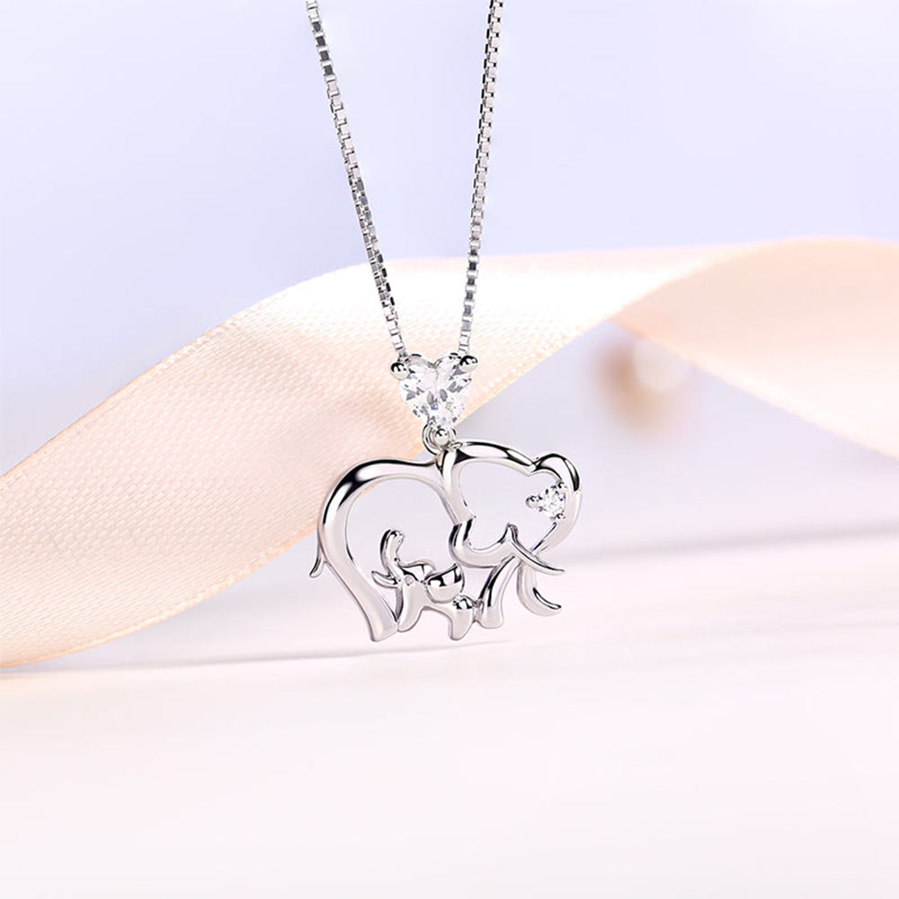 Diamond & Blue Sapphire Elephant Necklace | The Diamond Reserve