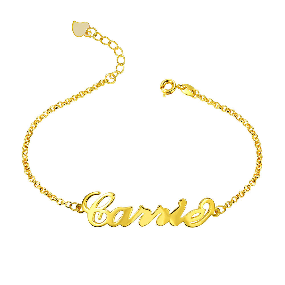 Carrie Name Anklet 925 Sterling Silver Personalized