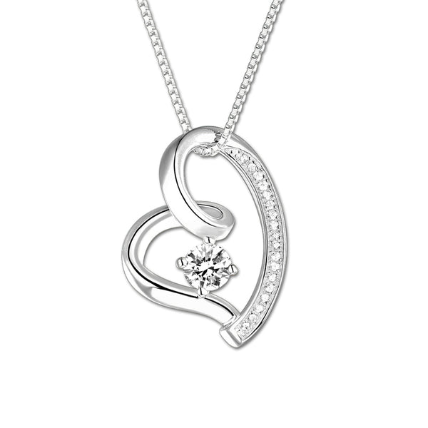 Love In Your Heart Birthstone Necklace Pendant 925 Sterling Silver