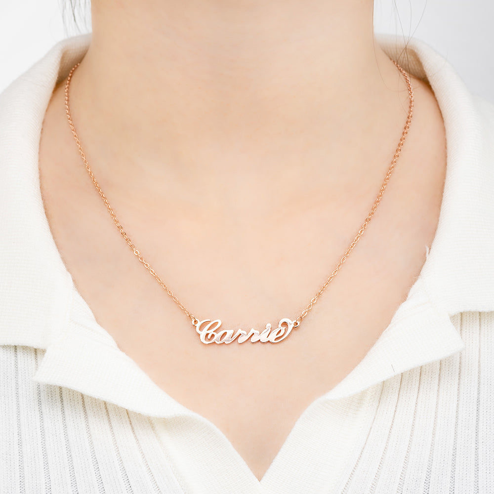 Carrie Name Necklace Personalized Sterling Silver