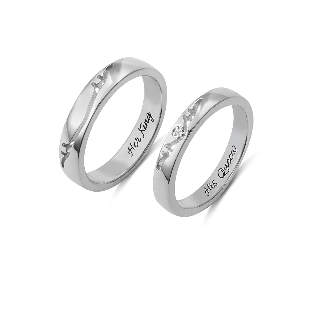 Syfer Couple Rings for Girlfriend Boyfriend, Valentine Gift King Queen Ring  (Combo) Alloy Cubic Zirconia Platinum Plated Ring Set Price in India - Buy  Syfer Couple Rings for Girlfriend Boyfriend, Valentine Gift