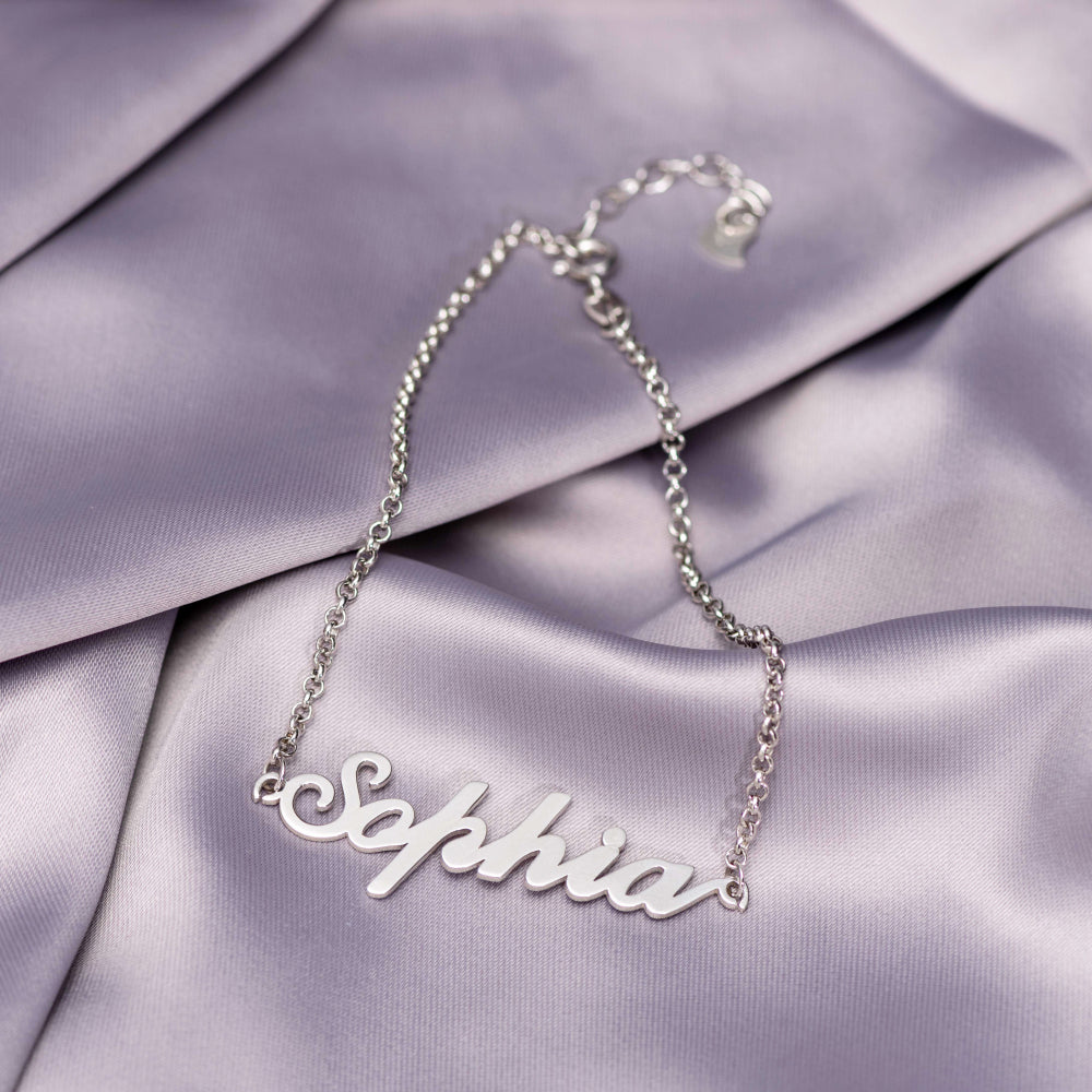 Carrie Name Bracelet Personalized 925 Sterling Silver