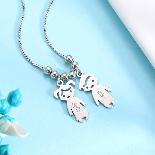 Kids Charms Necklace Personalized