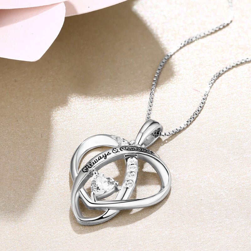 Always & Forever Heart Necklace Engraved