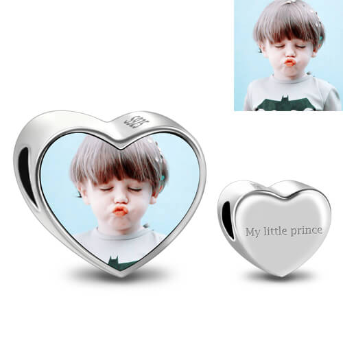 Heart Photo Charm Sterling Silver