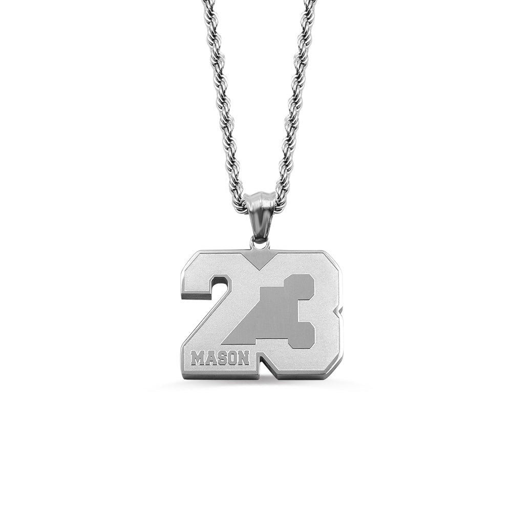 Sports Number Necklace Personalized