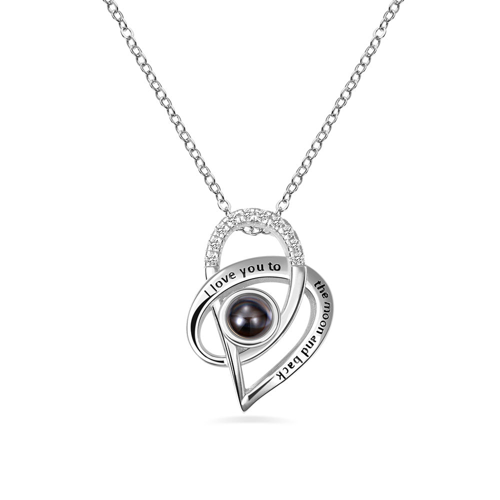 I Love You Photo Projection Necklace in 100 Languages