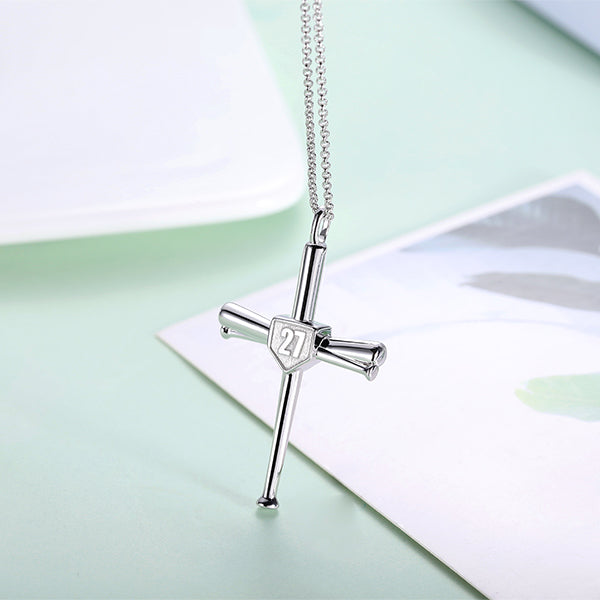 Baseball Cross Necklace for Men Boys Stainless Steel Cross Pendant Chain  First Communion Confirmation Religious Christian Jewelry Gift,  Inspirational Bible Verse Silver Necklaces - Walmart.com