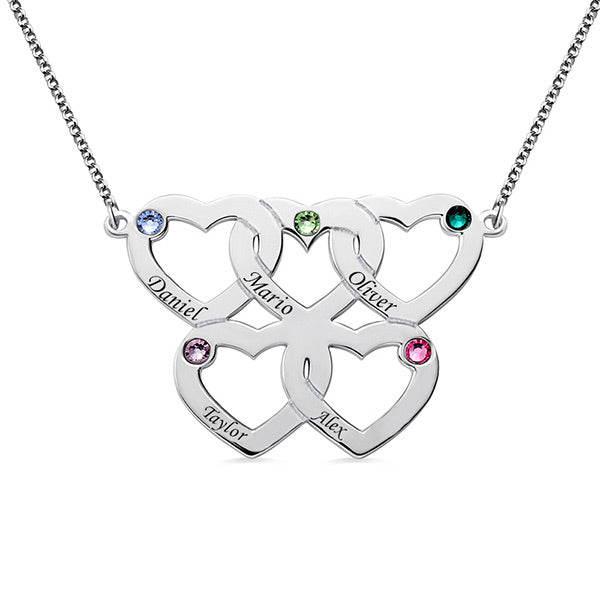 Mothers Heart Necklace Silver