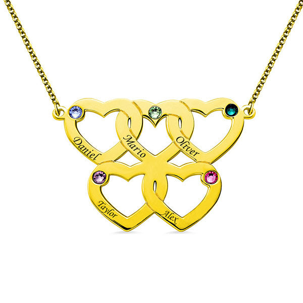 Mothers Heart Necklace Gold