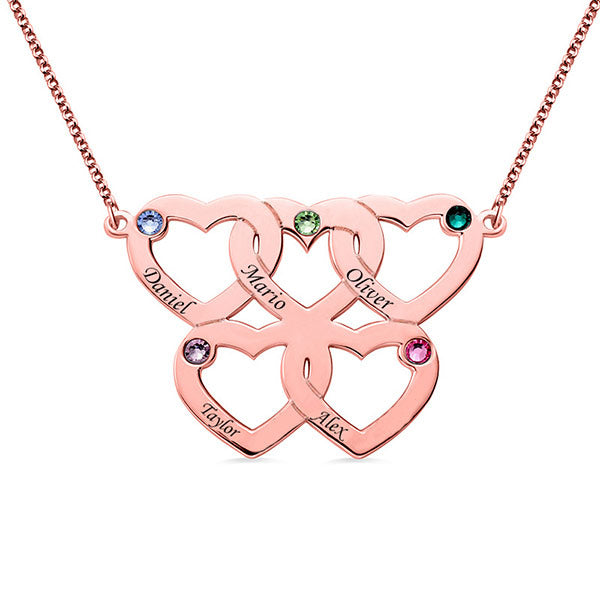 Mothers Heart Necklace Rose Gold