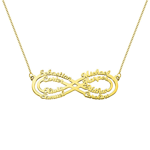 8 Names Infinity Necklace Personalized