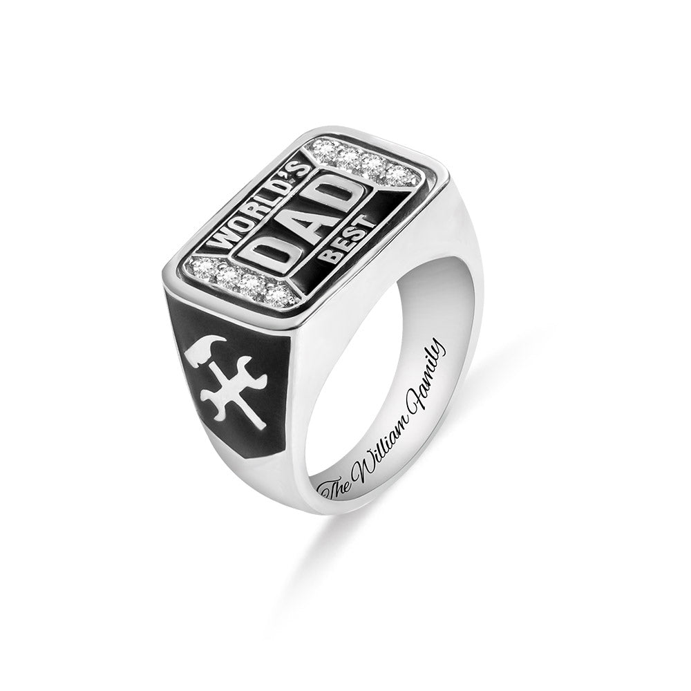Father Flip Ring Plated Platinum
