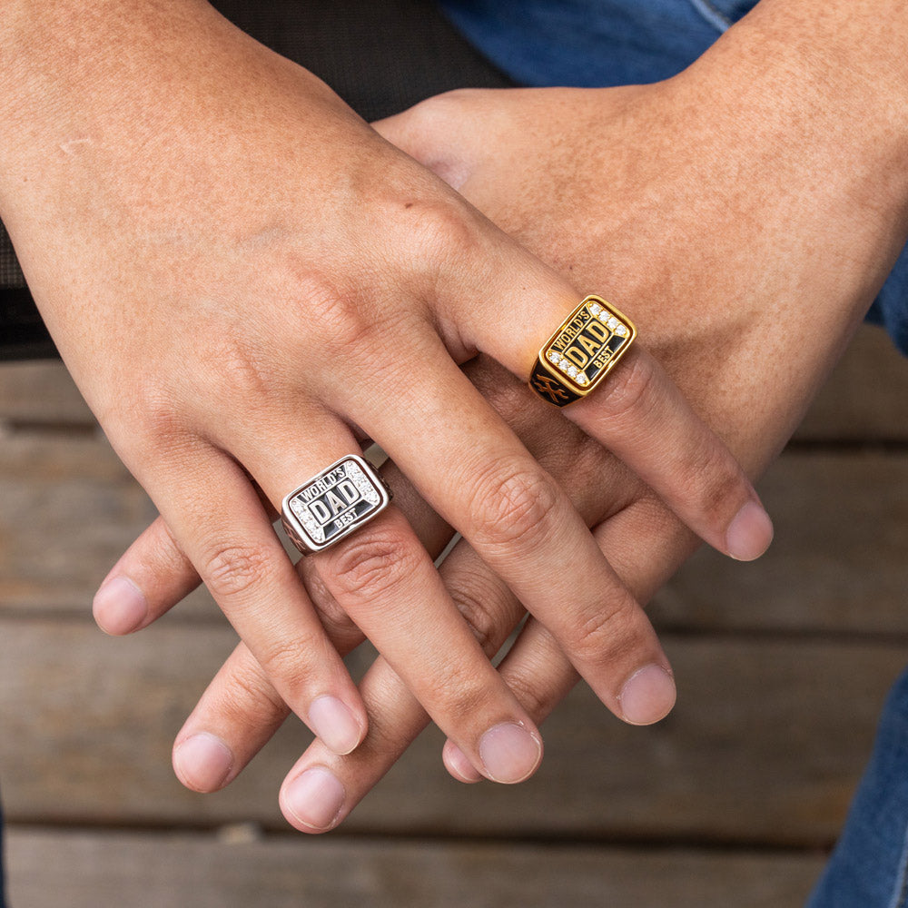 Father Flip Ring Personalized 1-8 Names